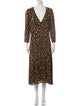Reformation Animal Print Midi Length Dress