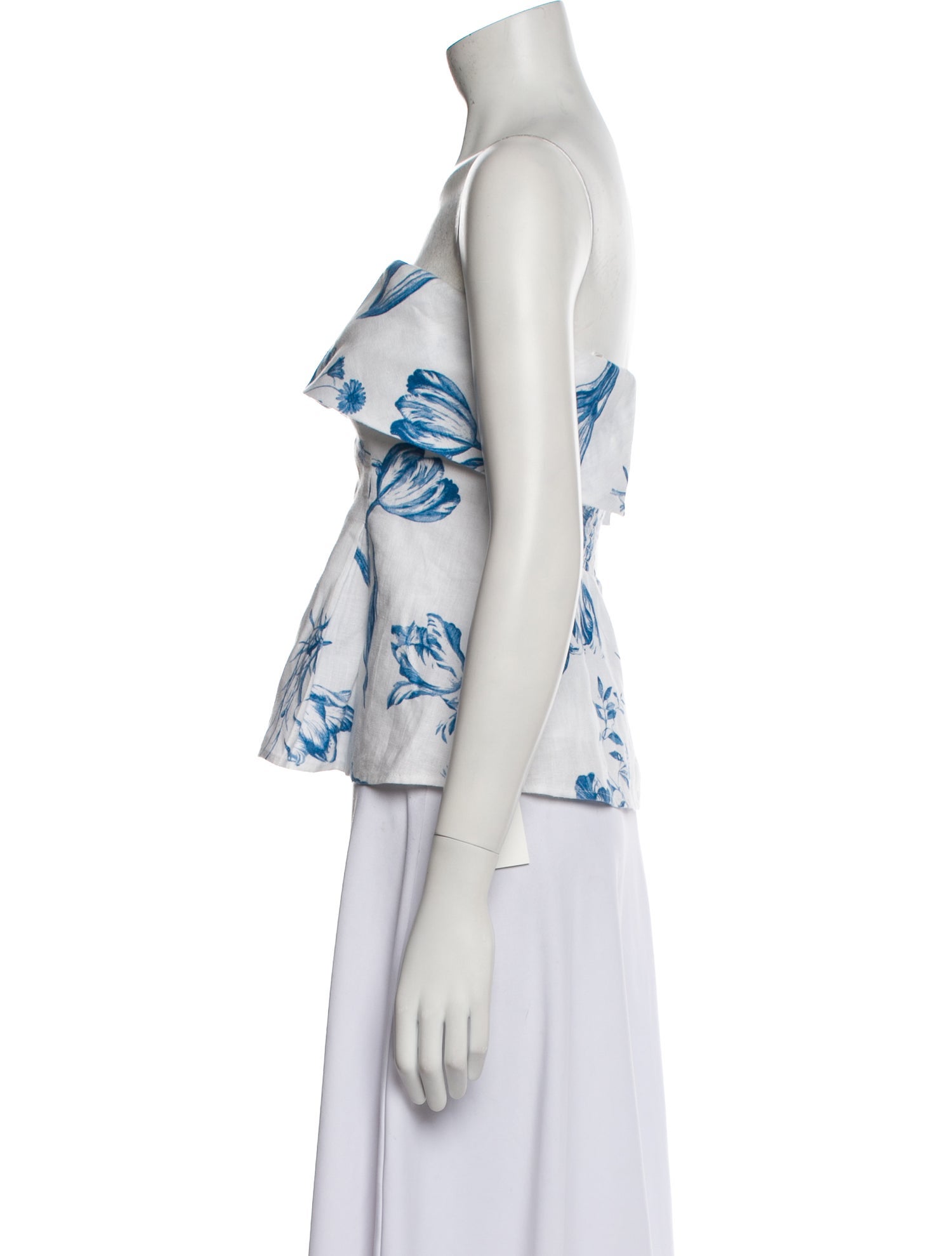 Reformation Linen Floral Print Crop Top