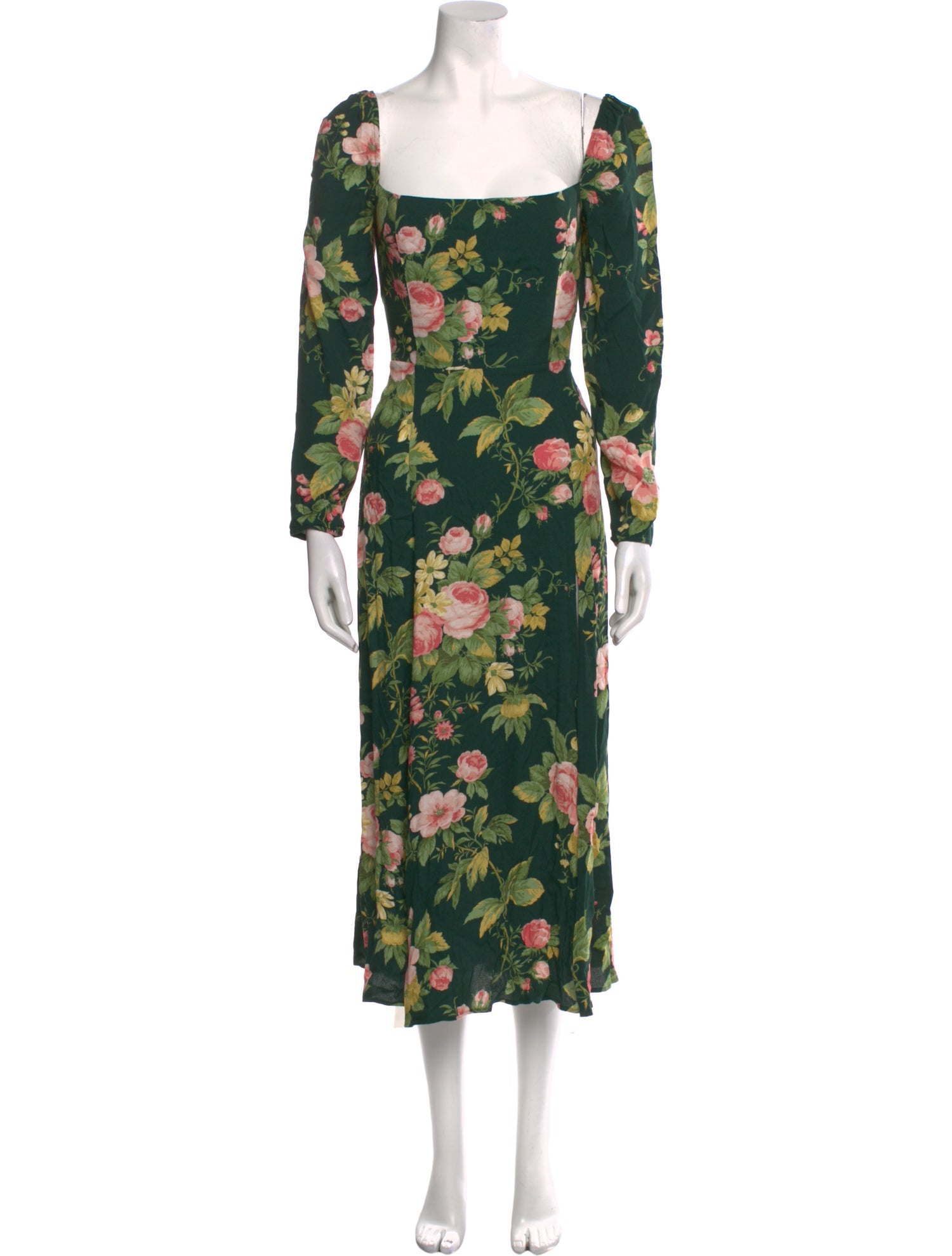 Reformation Floral Print Long Dress