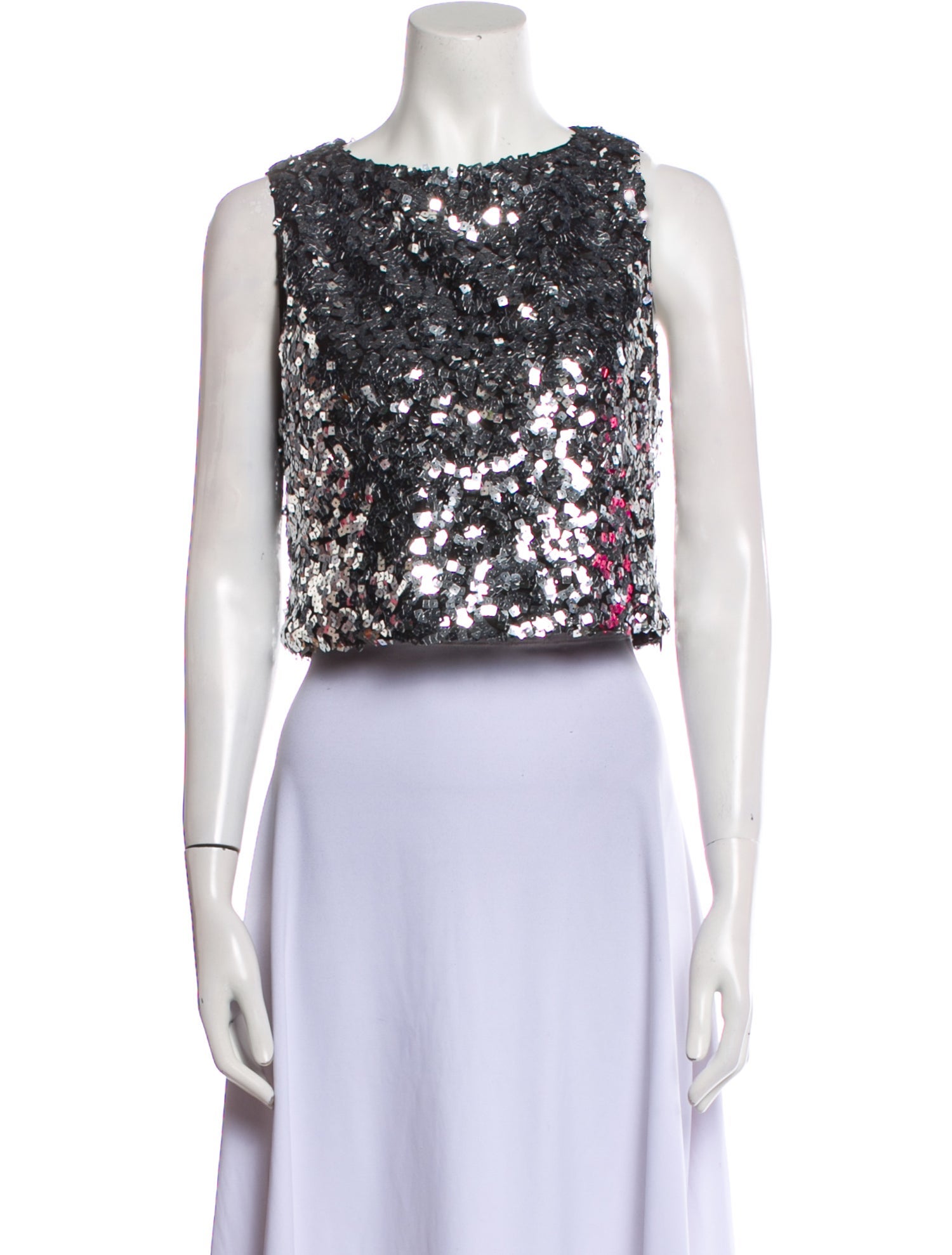 Reformation Floral Print Bateau Neckline Crop Top