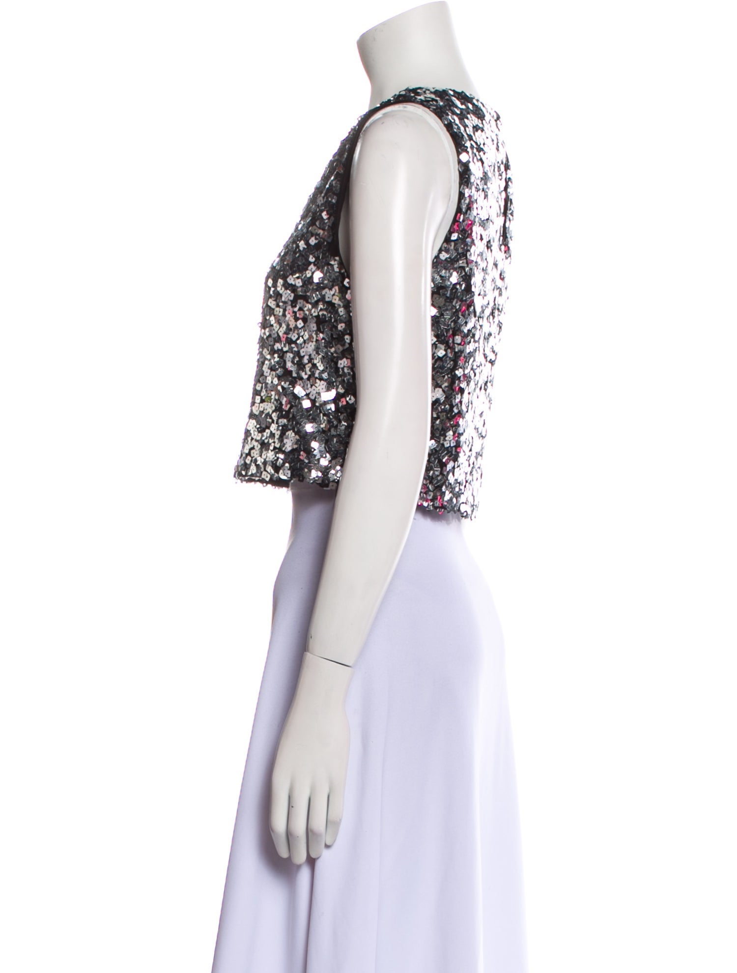 Reformation Floral Print Bateau Neckline Crop Top