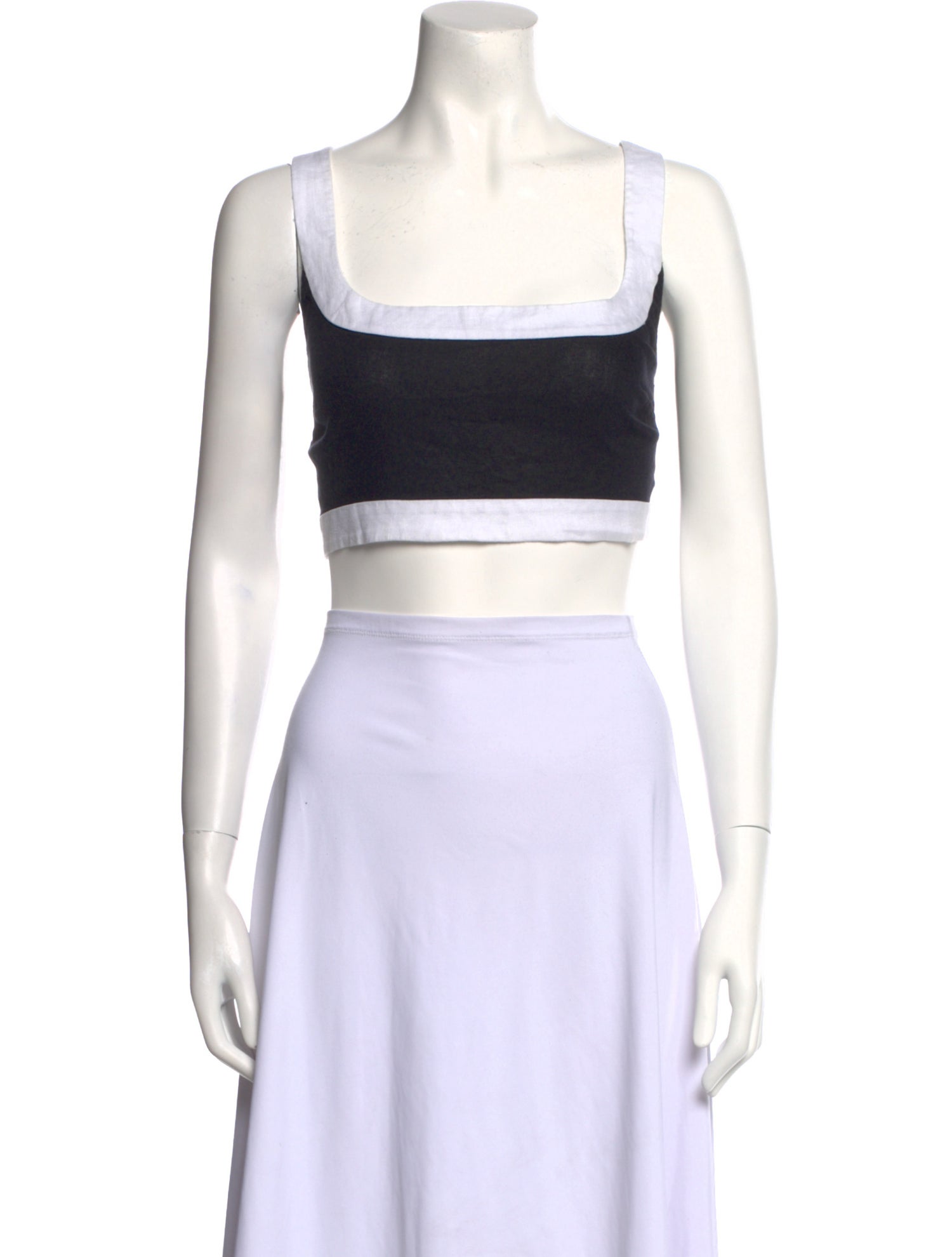 Reformation Square Neckline Sleeveless Crop Top
