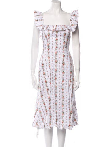 Reformation Dresses Linen Midi Length Dress US 0 | XS