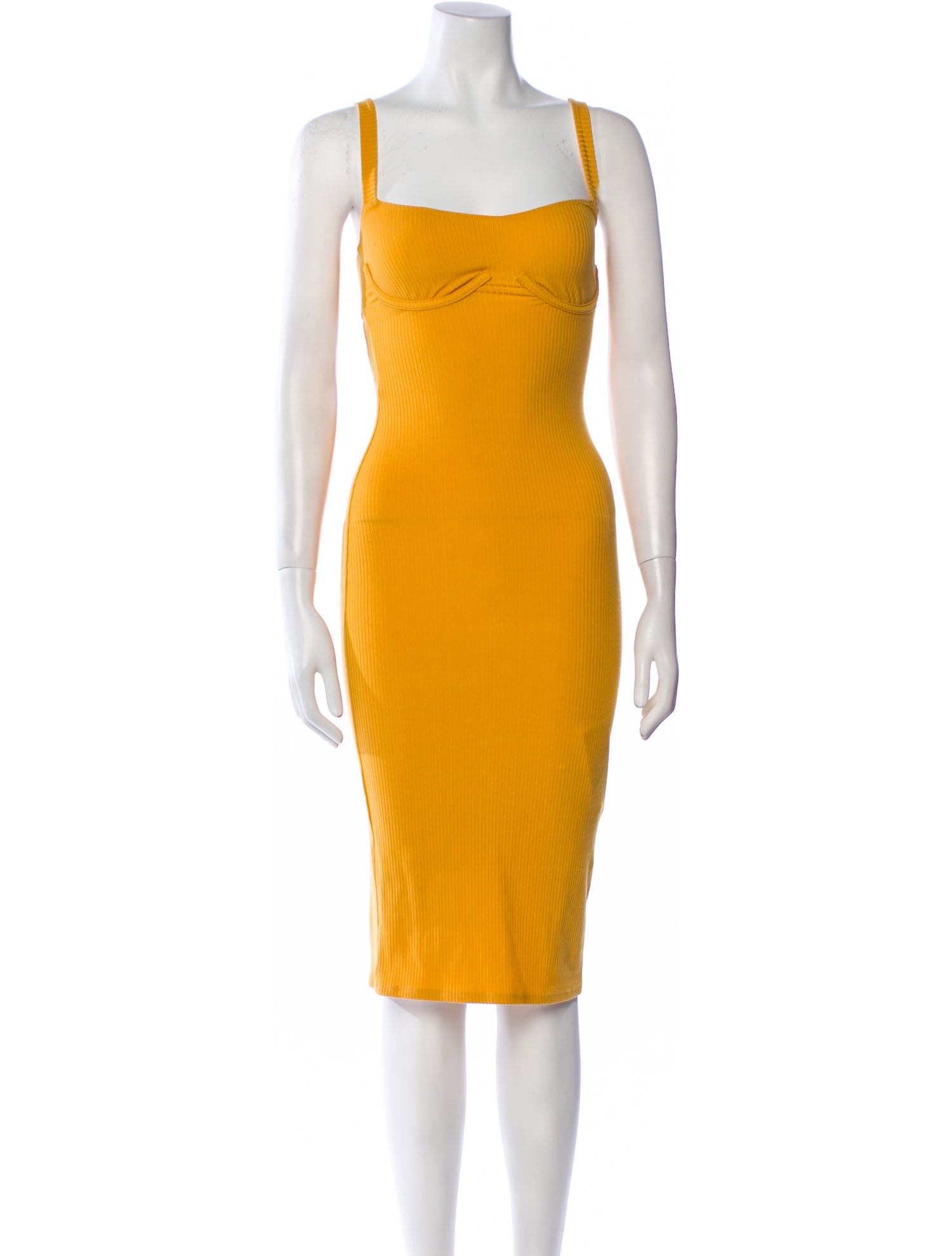 Reformation Square Neckline Knee-Length Dress