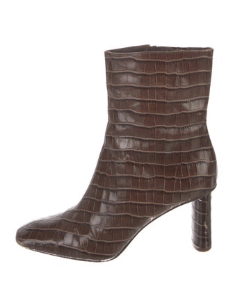 Reformation Leather Printed Boots