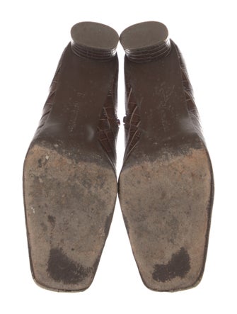 Reformation Leather Printed Boots