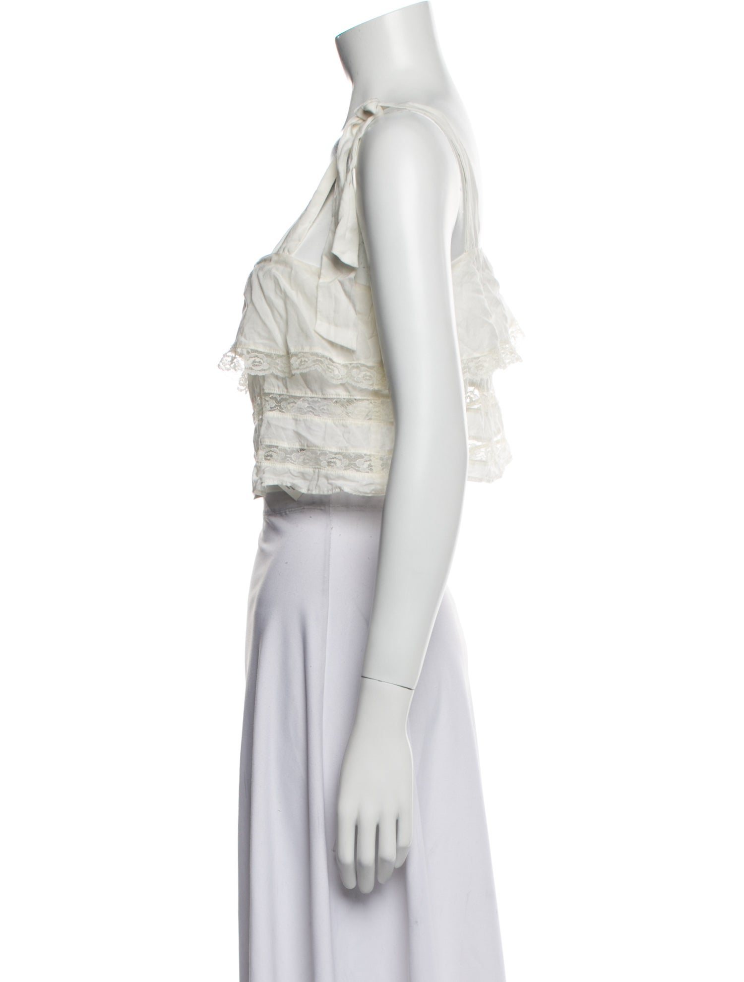 Reformation Square Neckline Sleeveless Crop Top