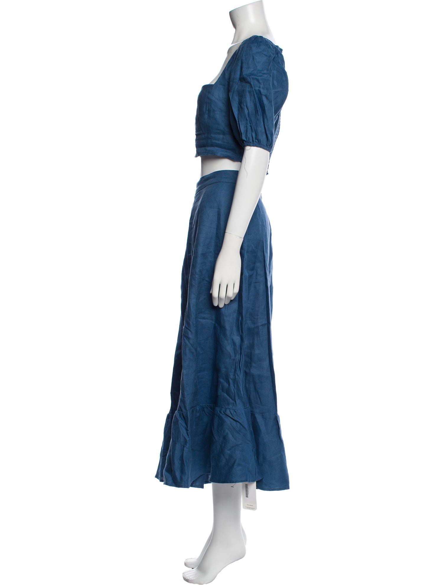 Reformation Linen Pleated Accents Skirt Set