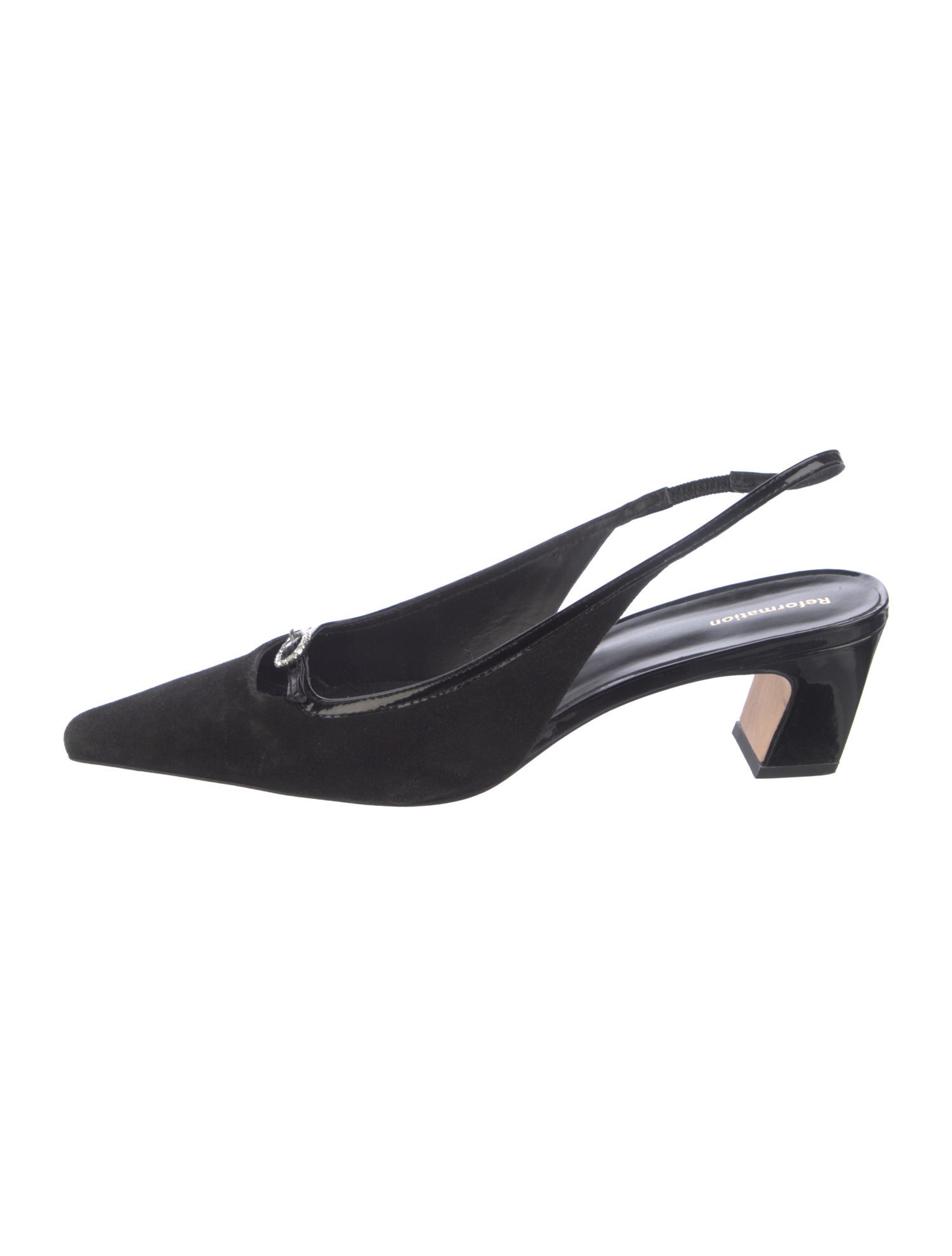 Reformation Suede Slingback Pumps