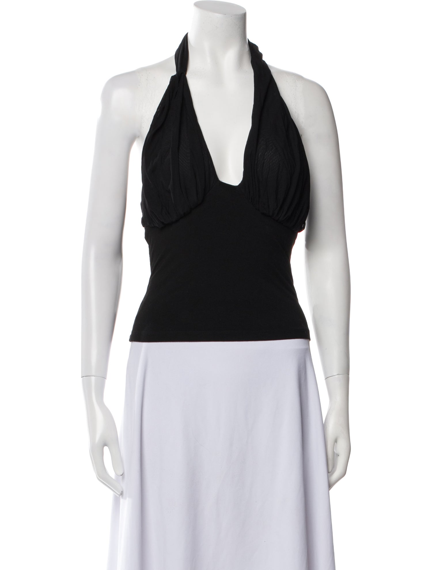 Reformation Halterneck Sleeveless Crop Top