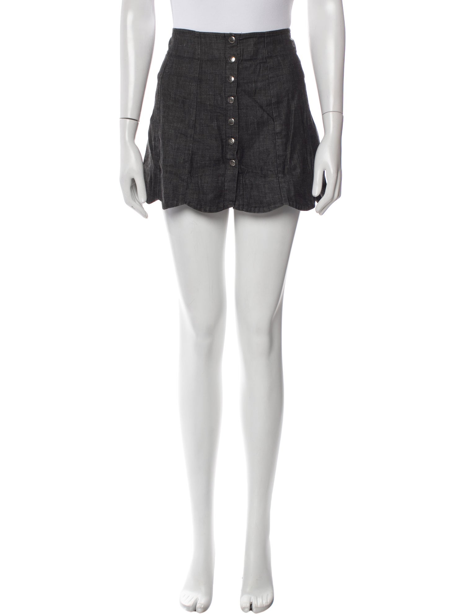 Reformation Scalloped Accent Mini Skirt