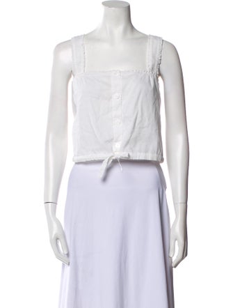 Reformation Square Neckline Sleeveless Crop Top