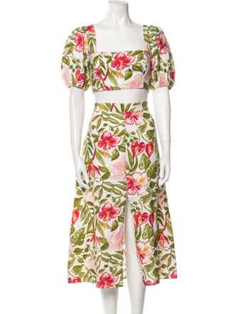 Reformation Linen Printed Skirt Set