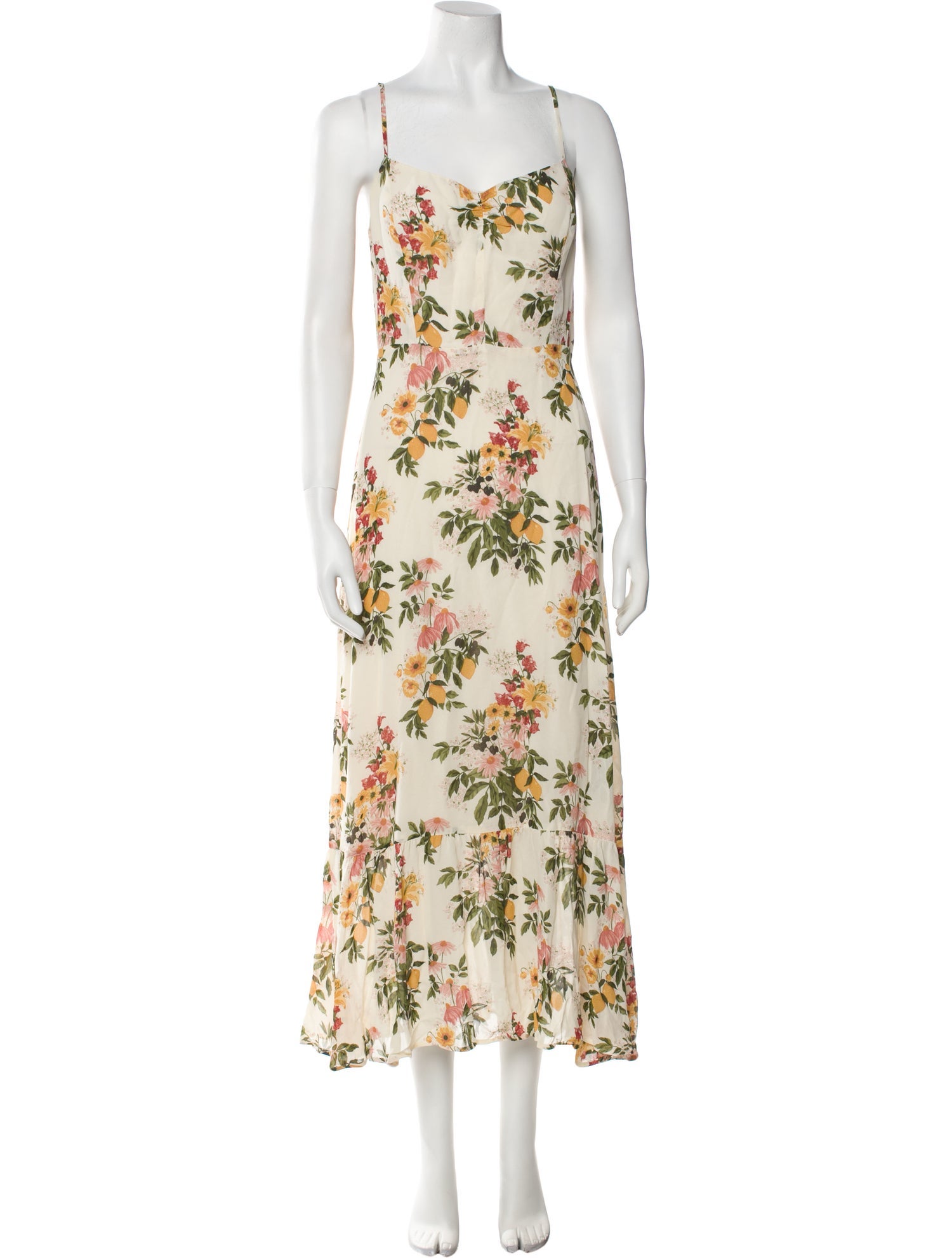 Reformation Floral Print Long Dress