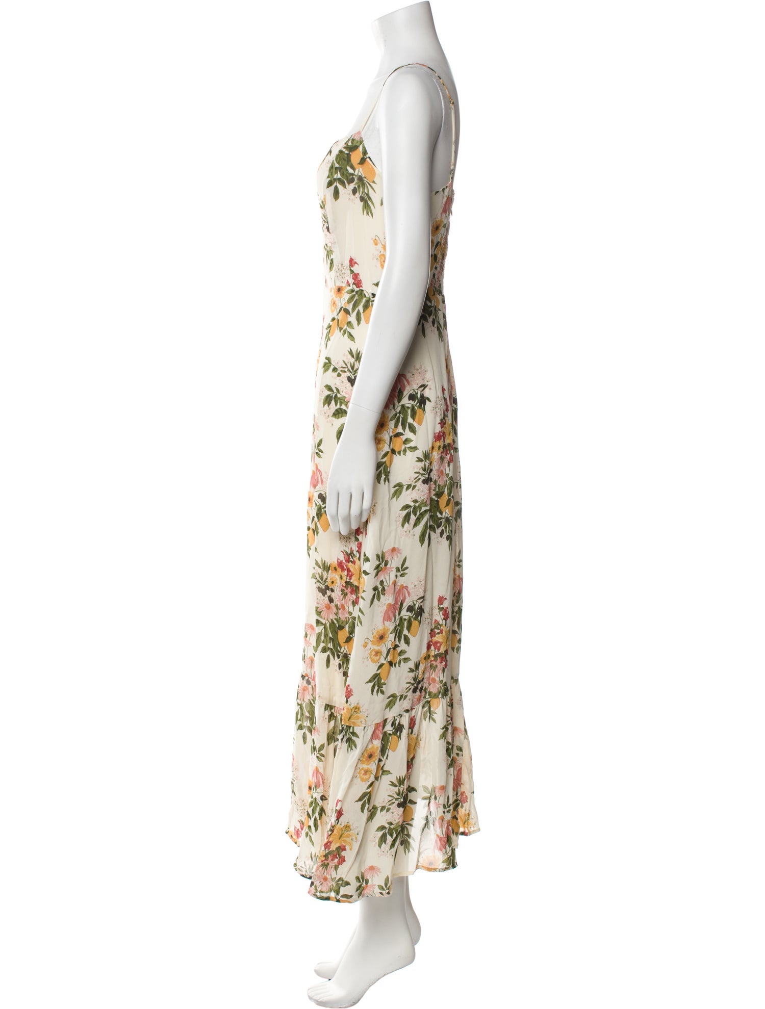Reformation Floral Print Long Dress