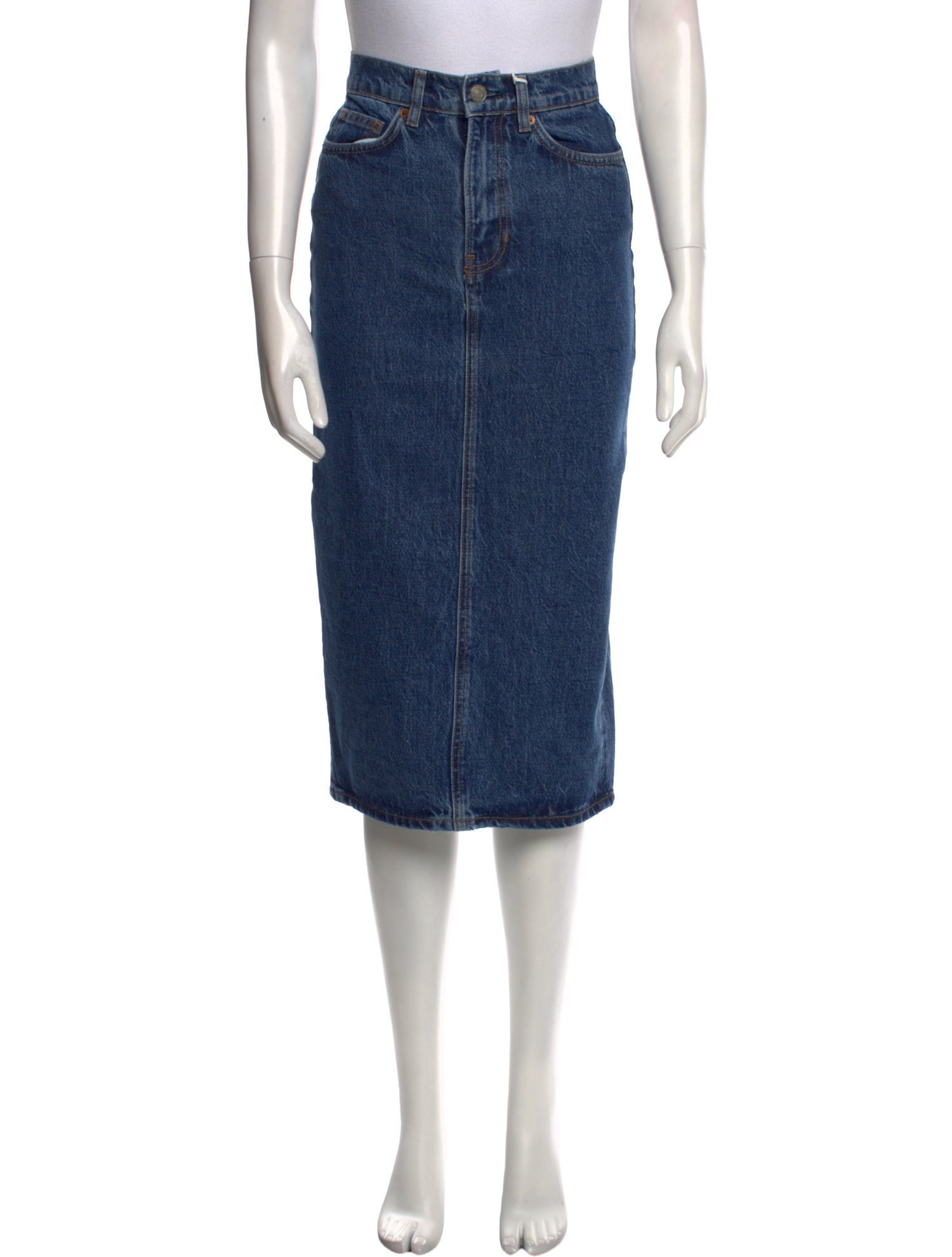 Reformation Whipstitch Trim Knee-Length Skirt w/ Tags