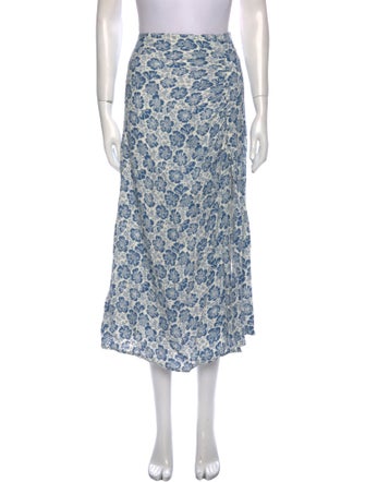 Reformation Floral Print Midi Length Skirt