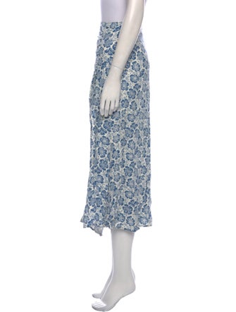 Reformation Floral Print Midi Length Skirt
