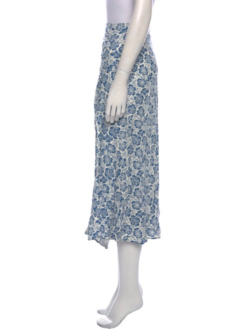 Reformation Floral Print Midi Length Skirt