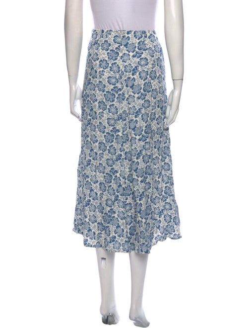 Reformation Floral Print Midi Length Skirt