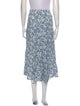 Reformation Floral Print Midi Length Skirt