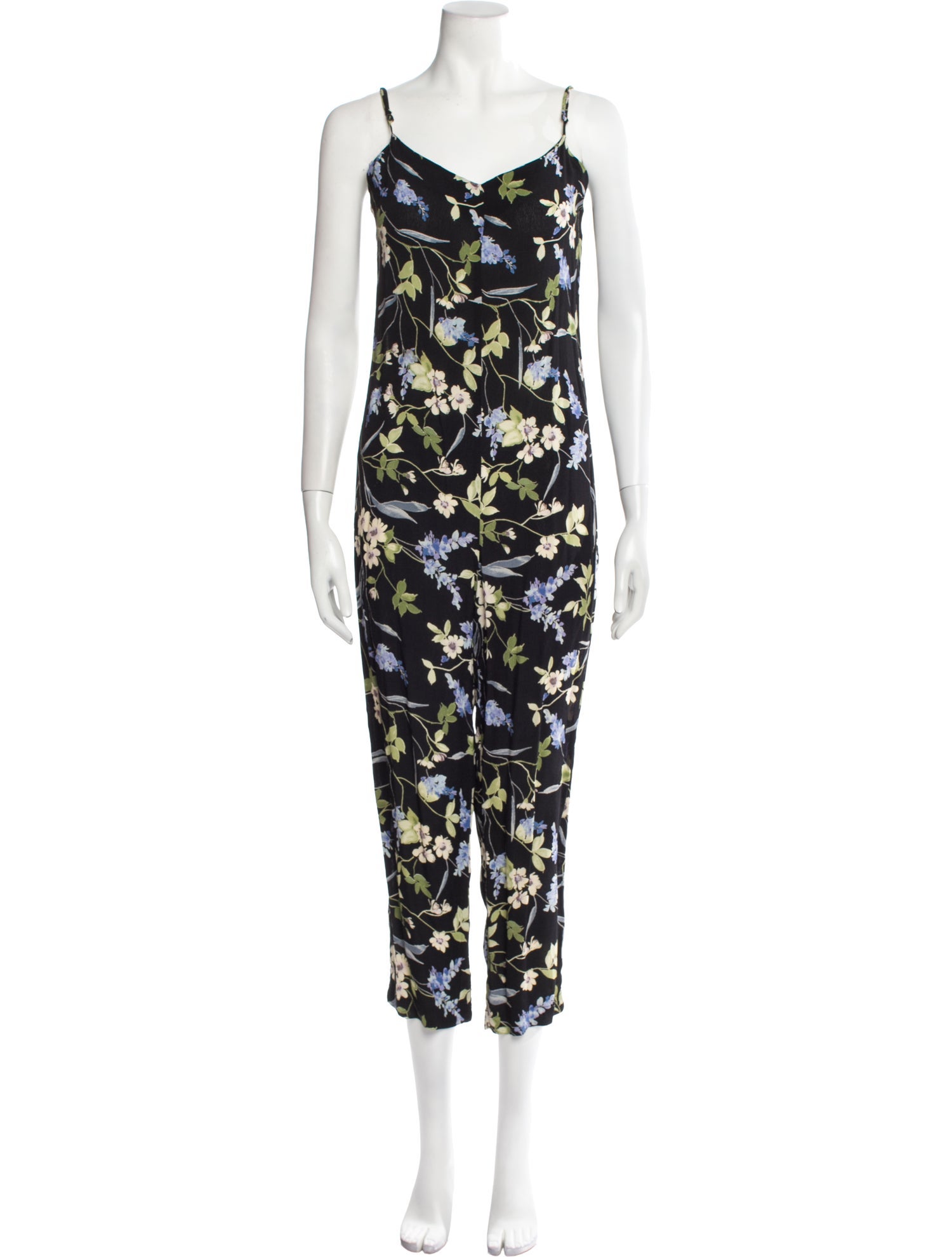 Reformation Printed V-Neck Jumpsuit