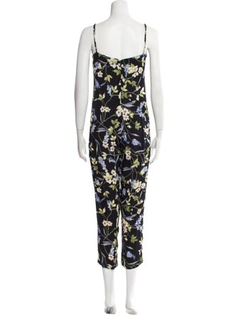 Reformation Printed V-Neck Jumpsuit