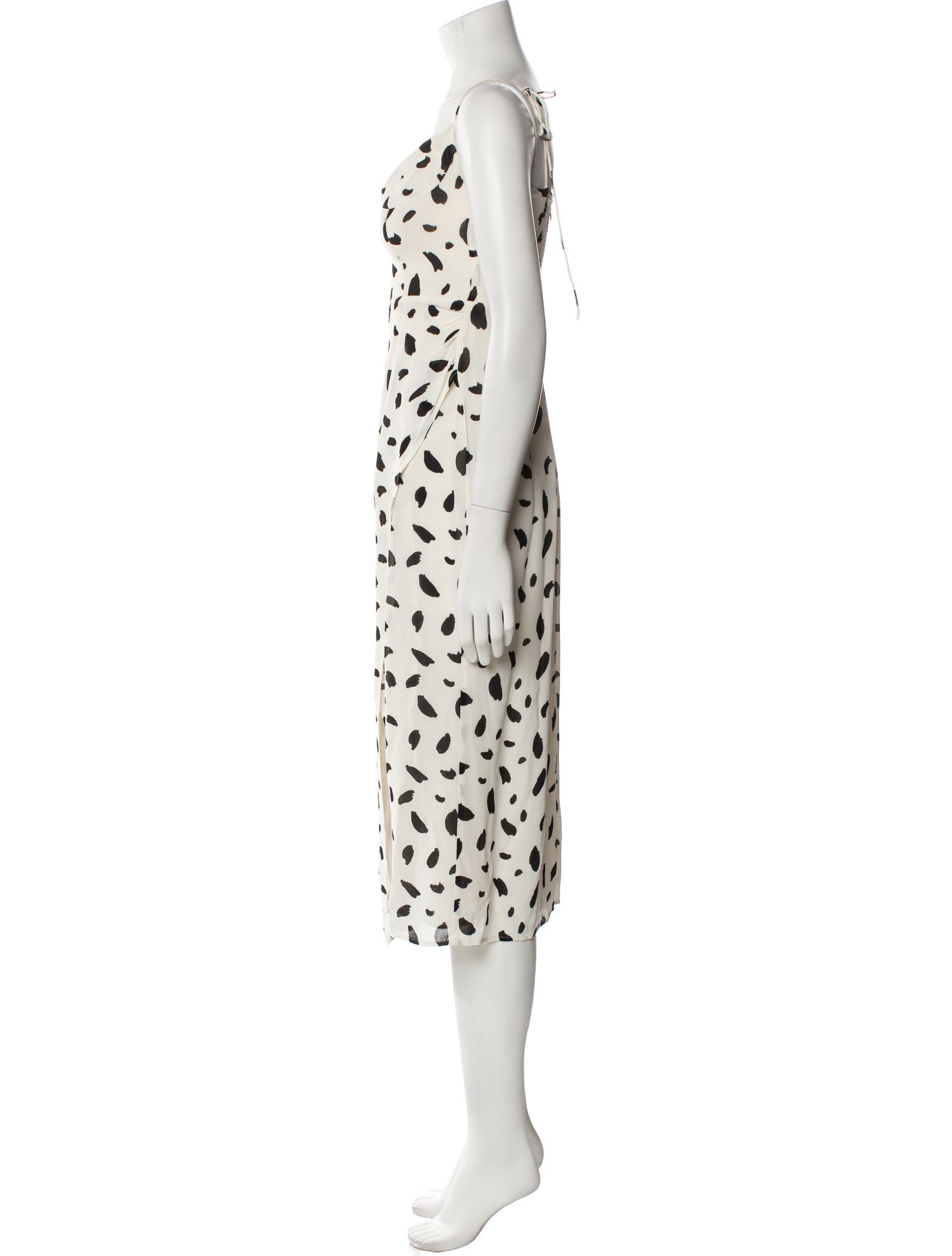 Reformation Polka Dot Print Long Dress