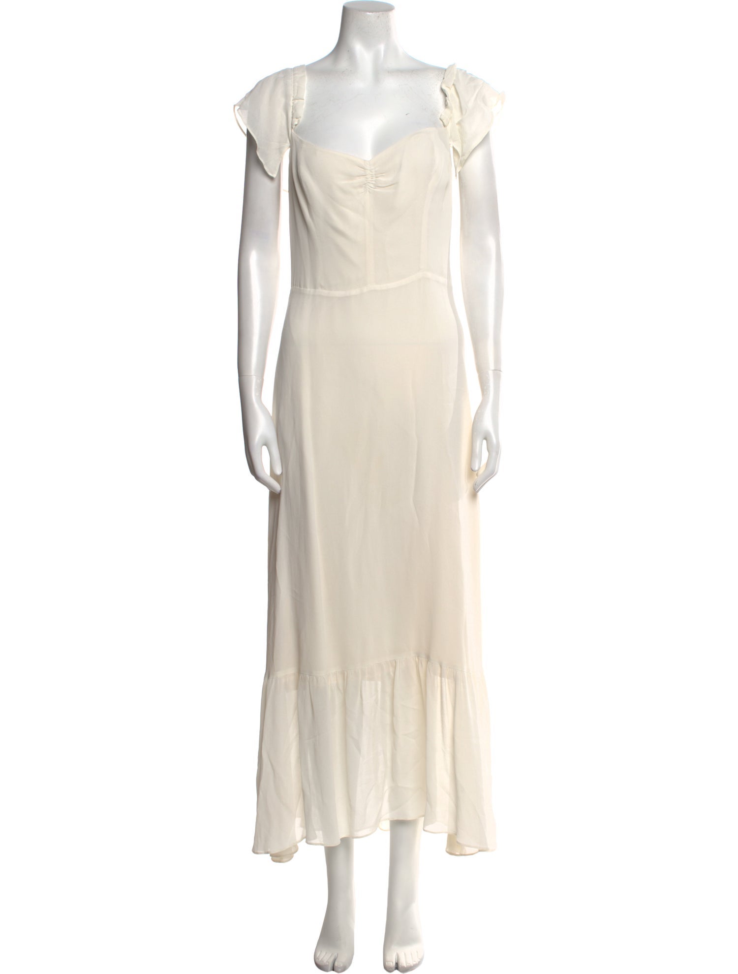 Reformation Square Neckline Long Dress