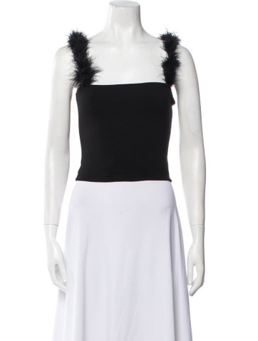 Reformation Tops Square Neckline Sleeveless Crop Top S