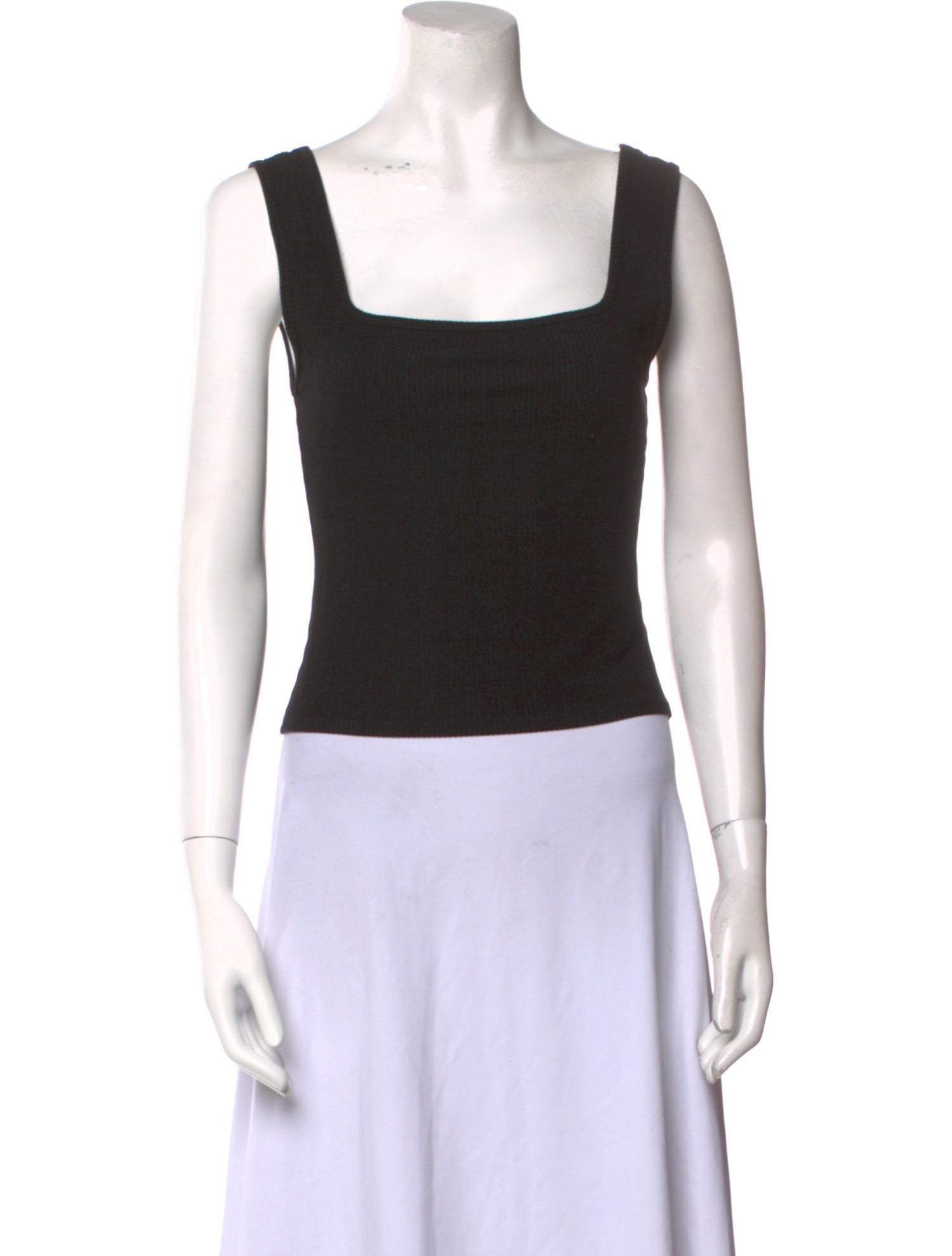 Reformation Square Neckline Sleeveless Crop Top