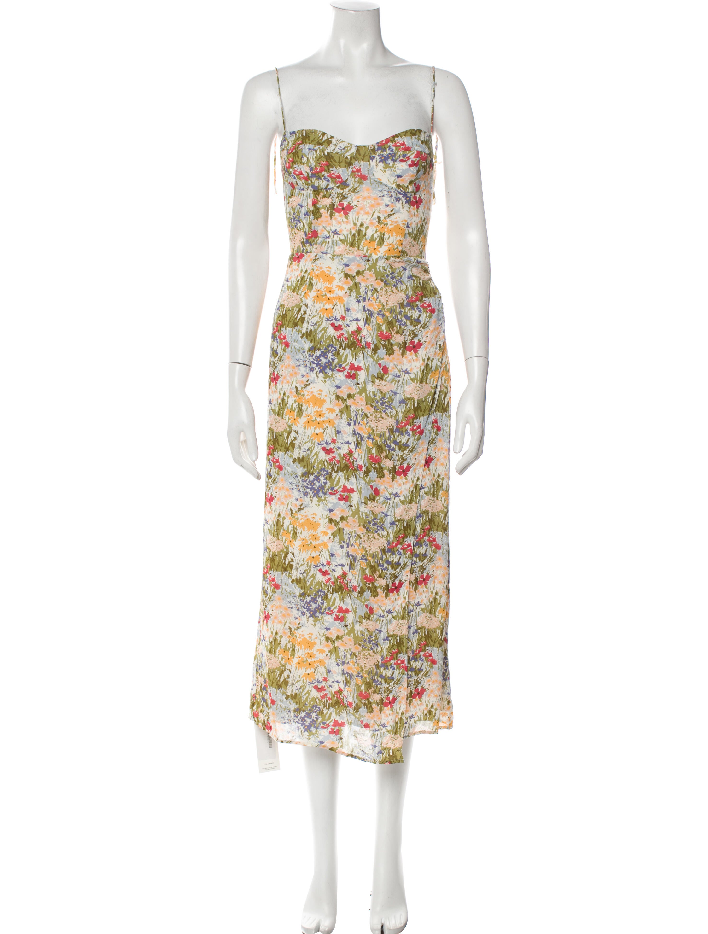 Reformation Floral Print Midi Length Dress