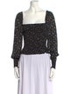 Reformation Polka Dot Print Square Neckline Crop Top
