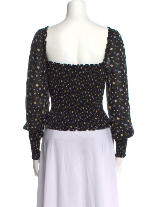 Reformation Polka Dot Print Square Neckline Crop Top