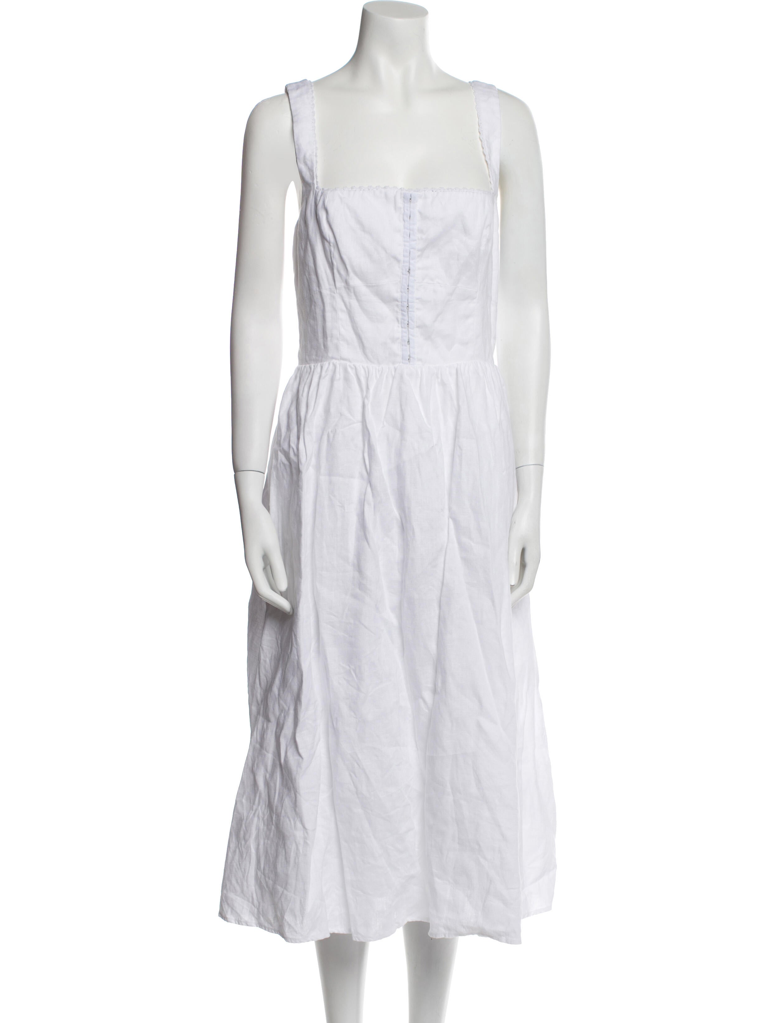 Reformation Linen Midi Length Dress