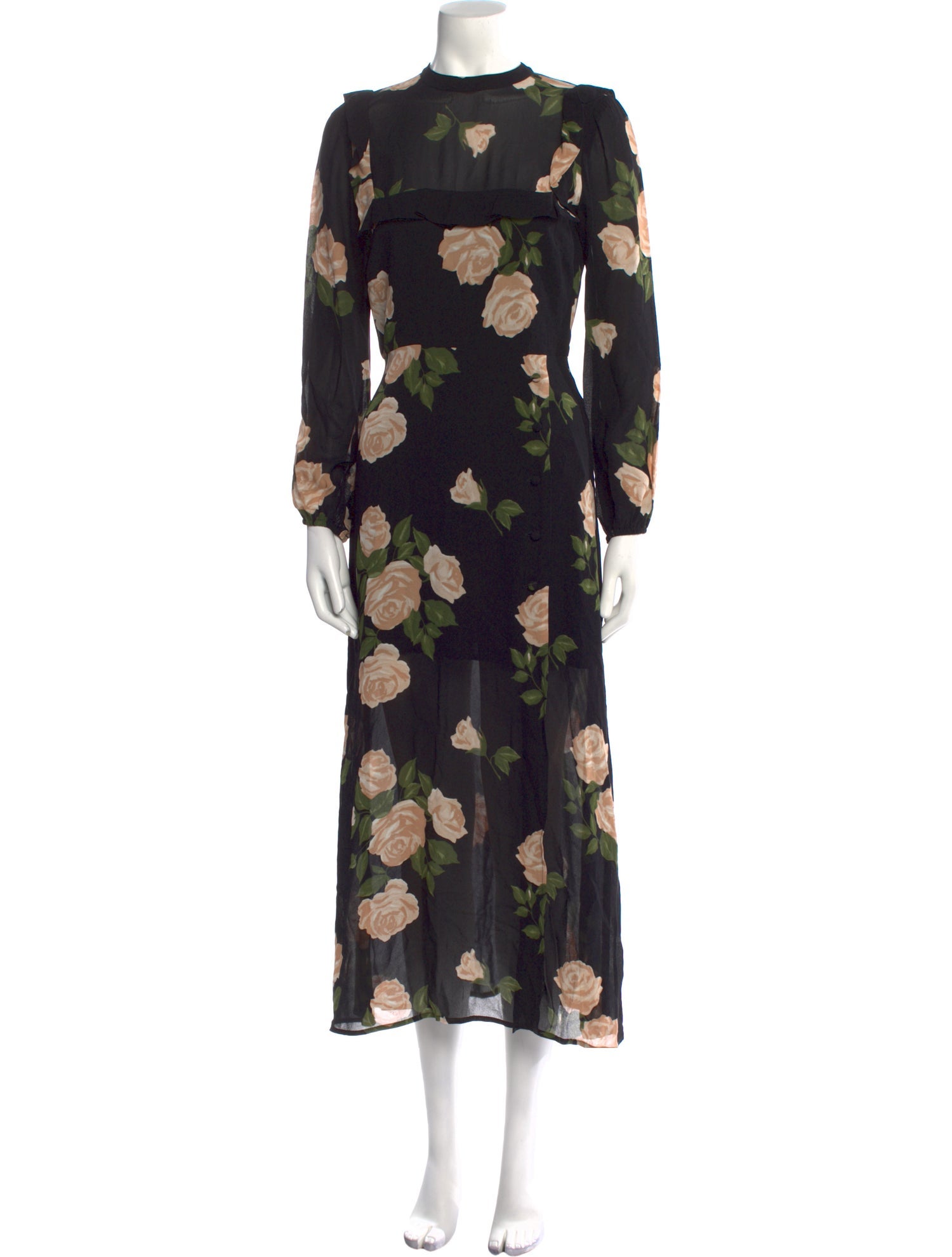 Reformation Floral Print Long Dress