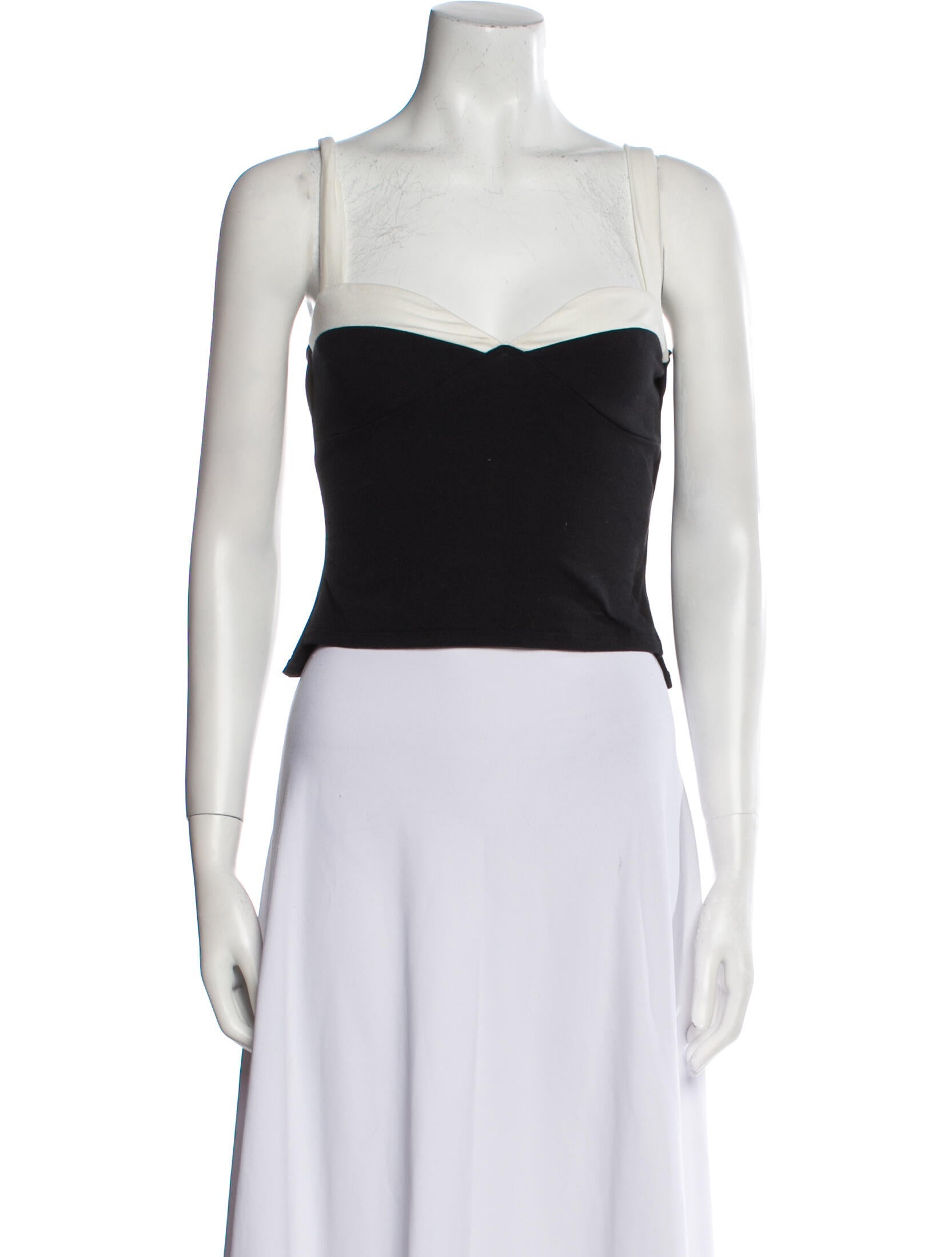 Reformation Square Neckline Sleeveless Crop Top
