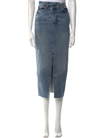 Reformation Raw-Edge Trim Midi Length Skirt