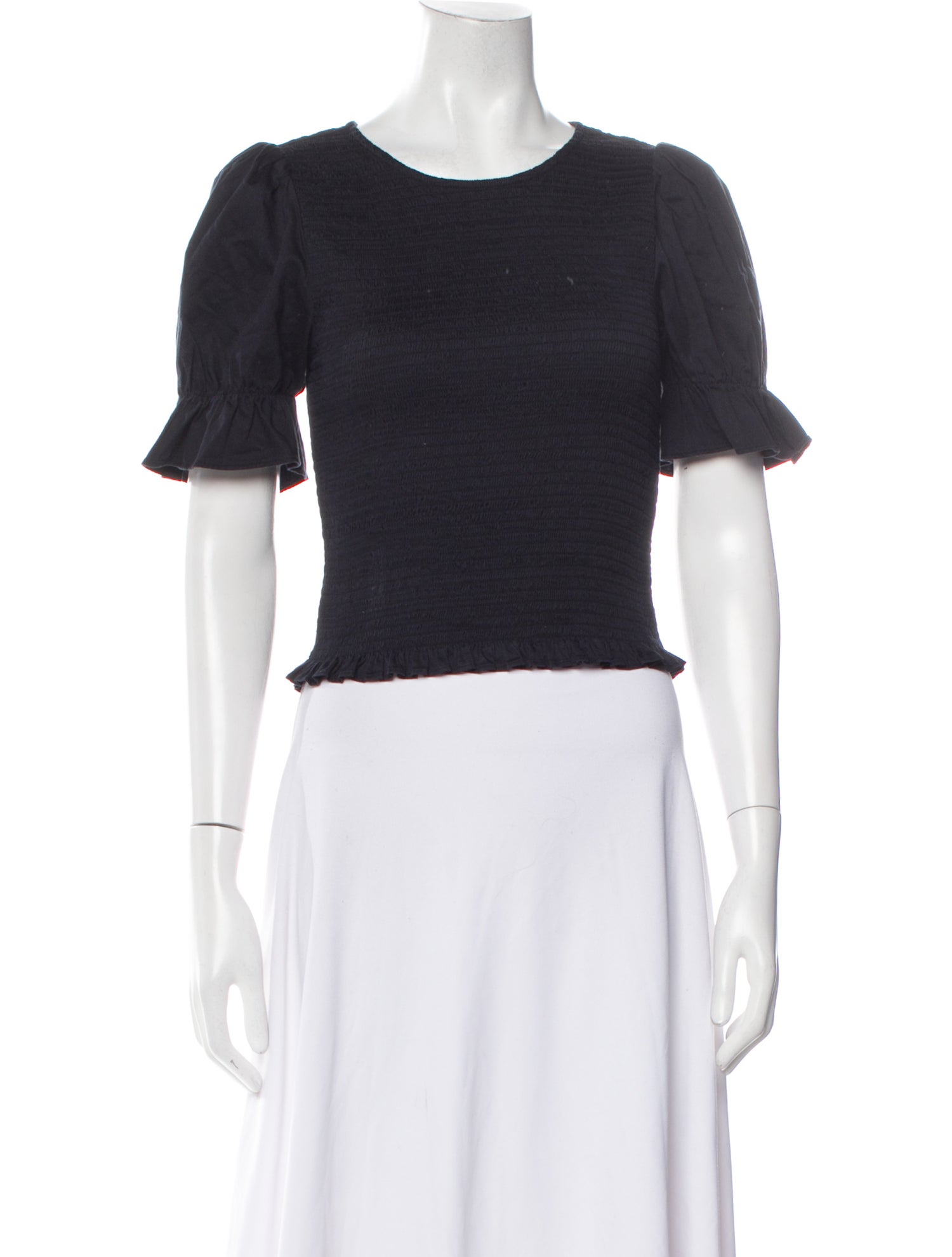 Reformation Crew Neck Short Sleeve Crop Top