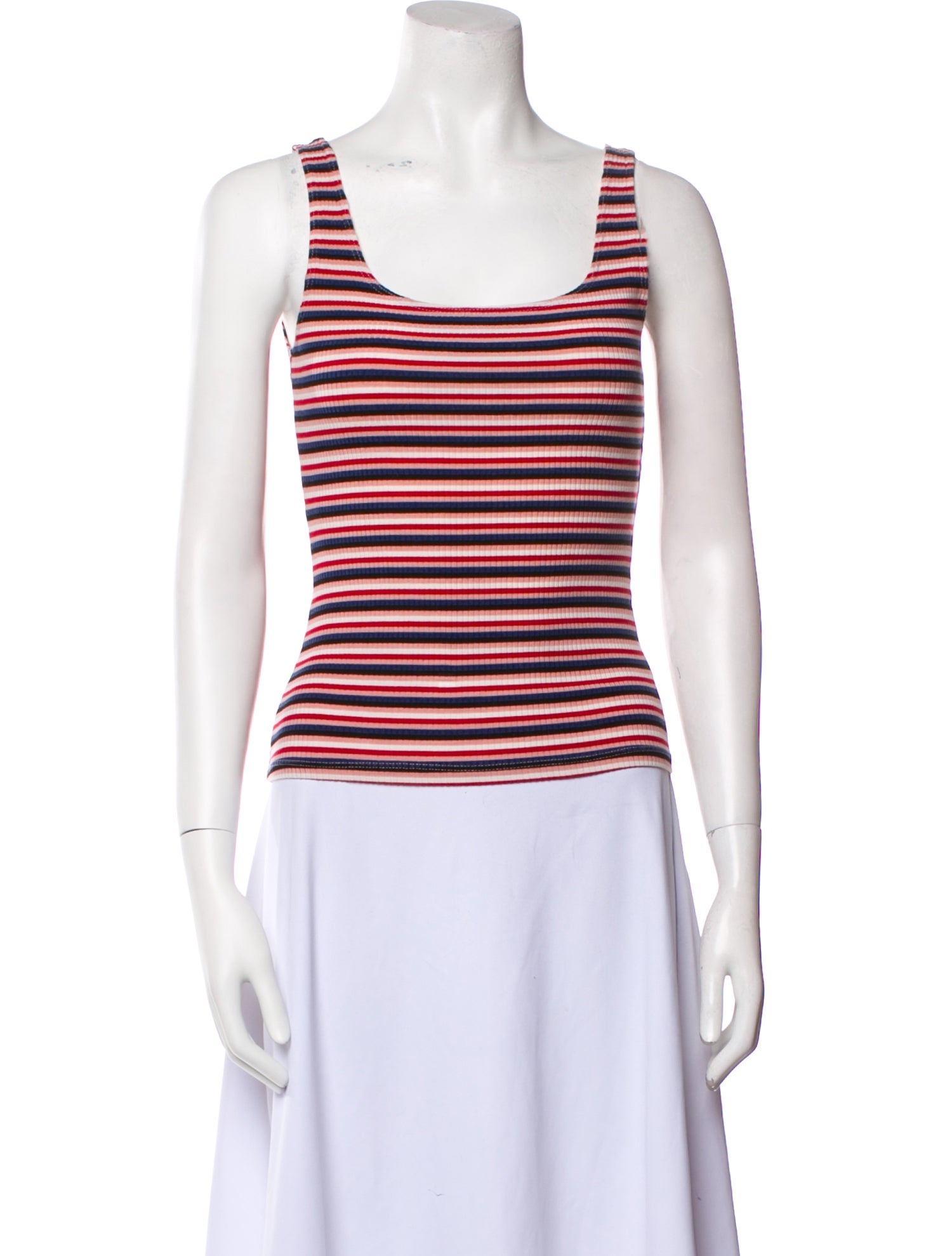 Reformation Striped Square Neckline Top
