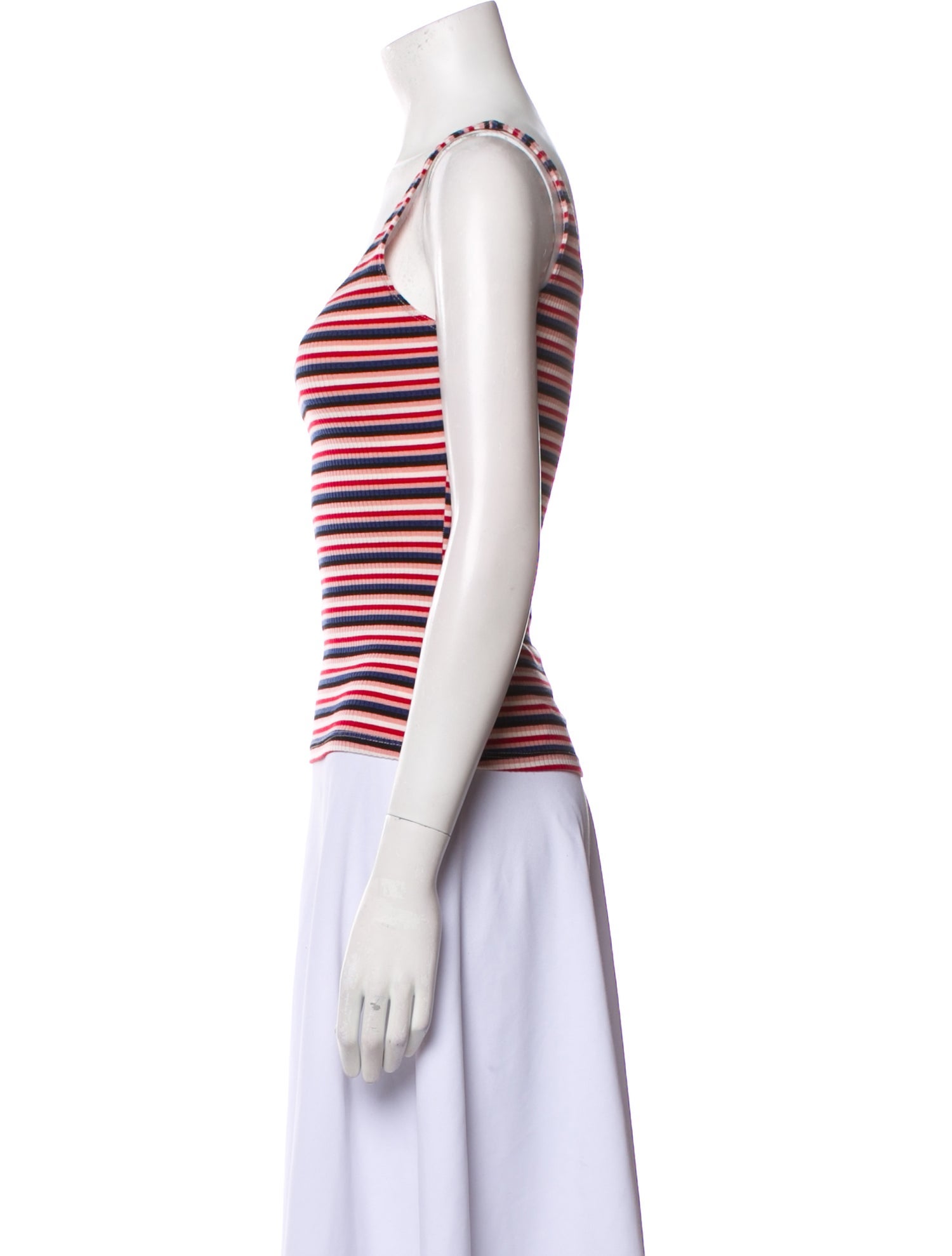Reformation Striped Square Neckline Top