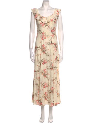 Reformation Dresses Floral Print Long Dress XS