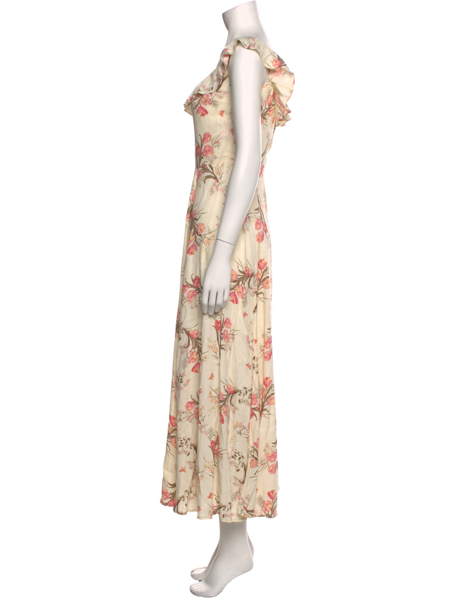 Reformation Floral Print Long Dress