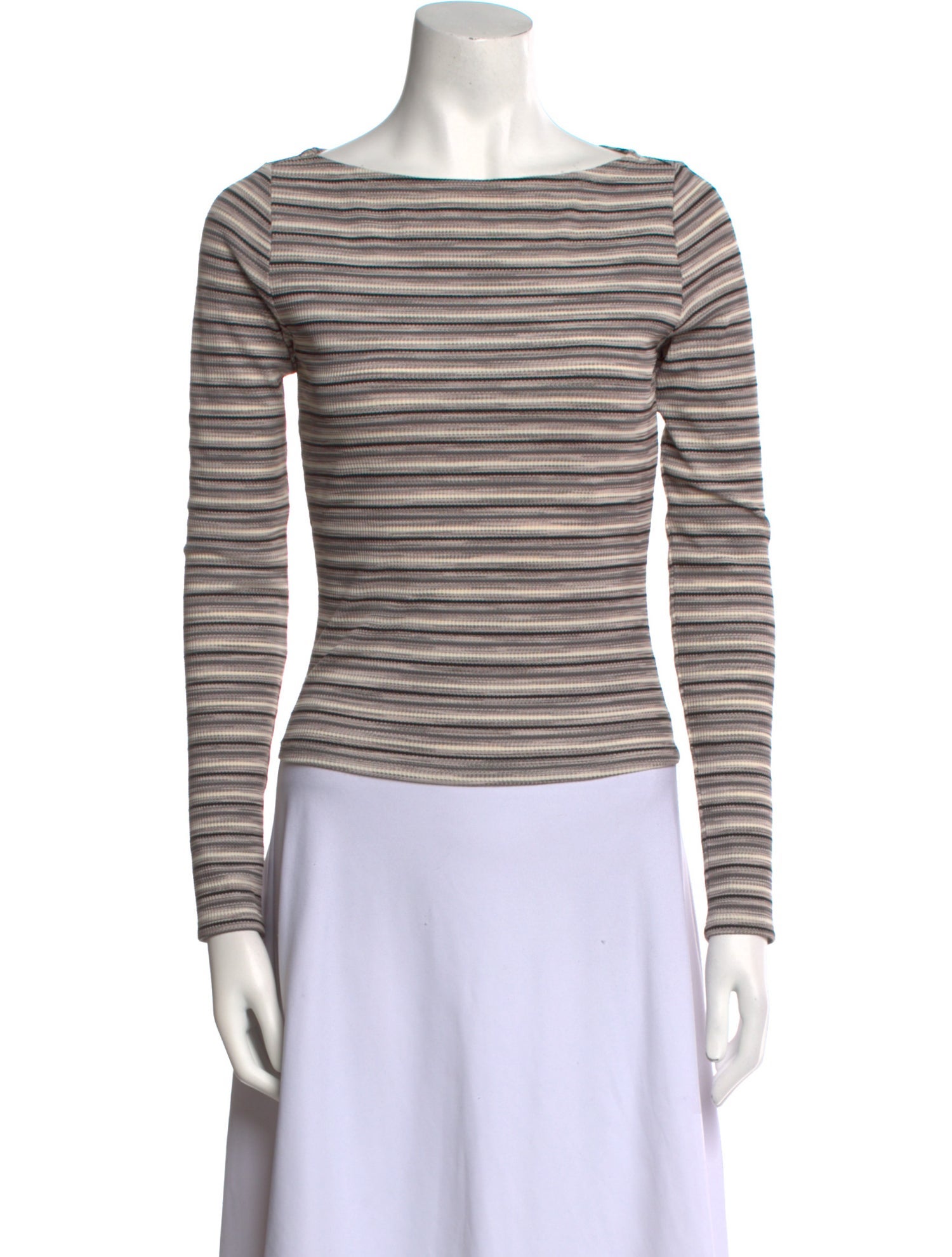 Reformation Striped Bateau Neckline Top