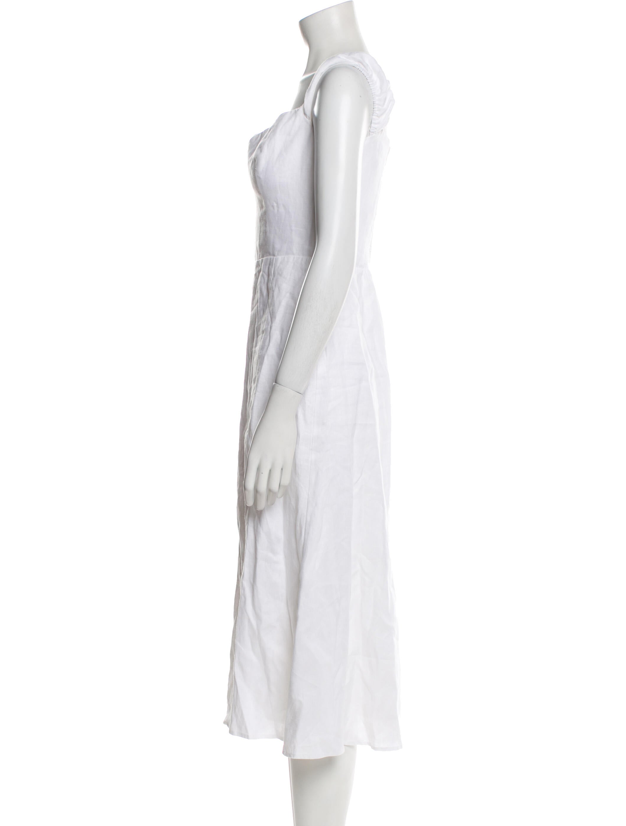 Reformation Linen Midi Length Dress