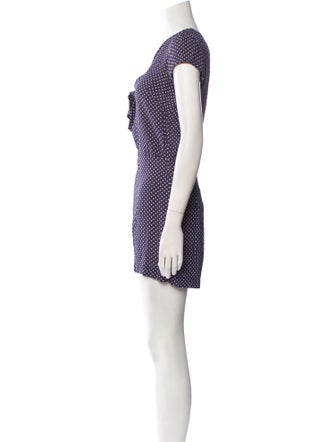 Reformation Polka Dot Print V-Neck Romper