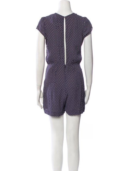 Reformation Polka Dot Print V-Neck Romper