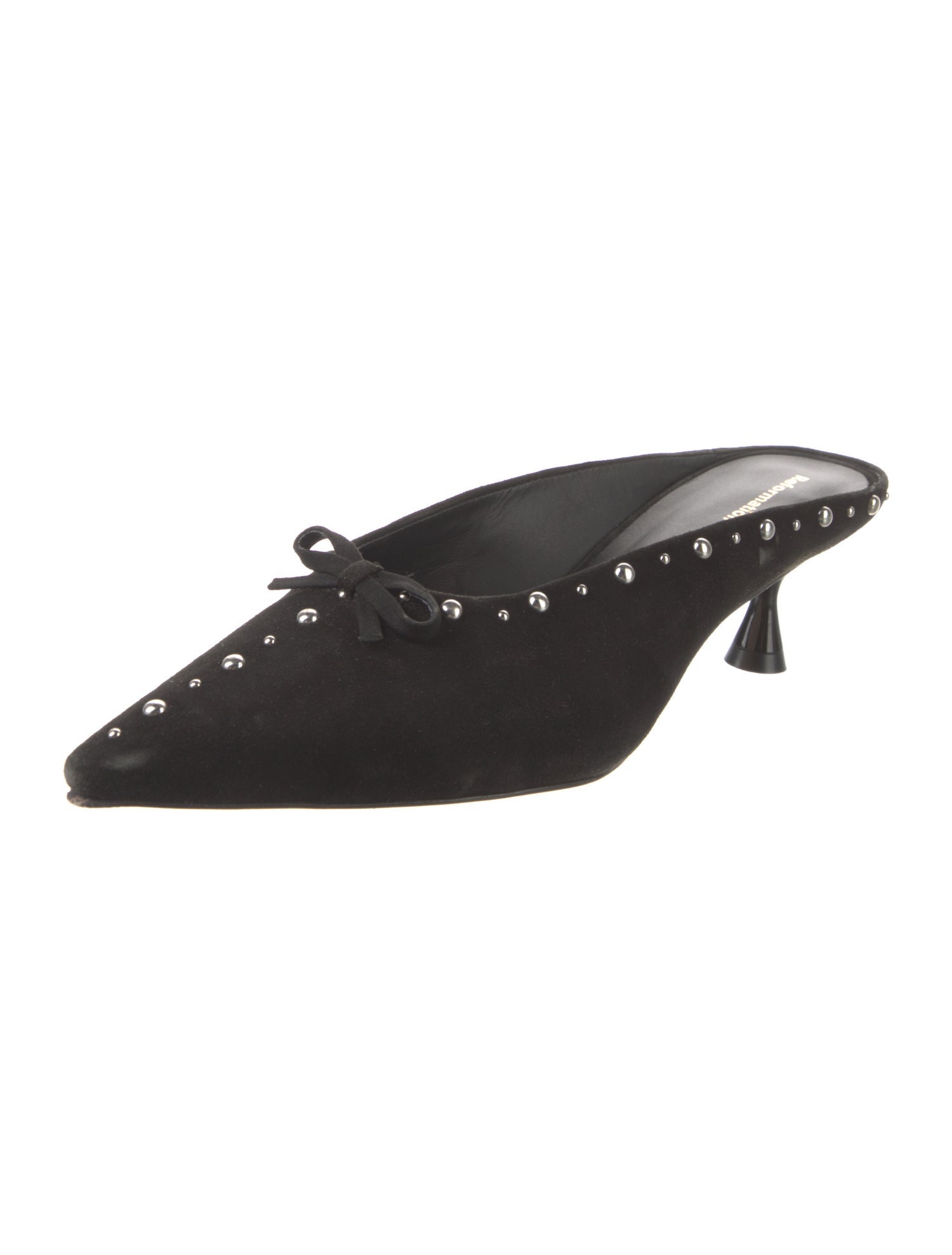 Reformation Suede Studded Accents Mules