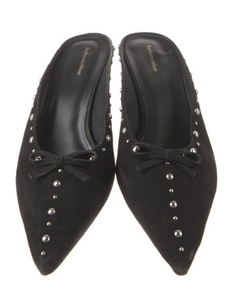 Reformation Suede Studded Accents Mules