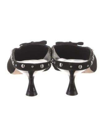 Reformation Suede Studded Accents Mules